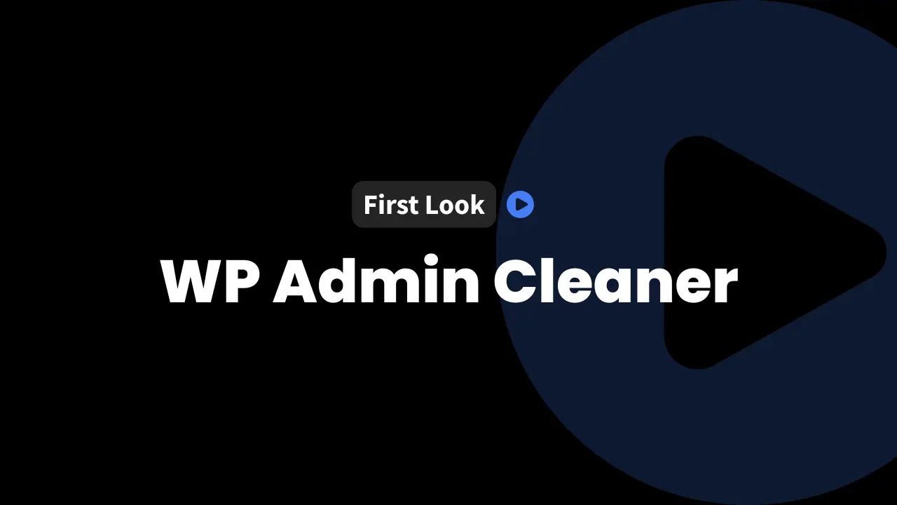 influencewp first look post wp admin cleaner