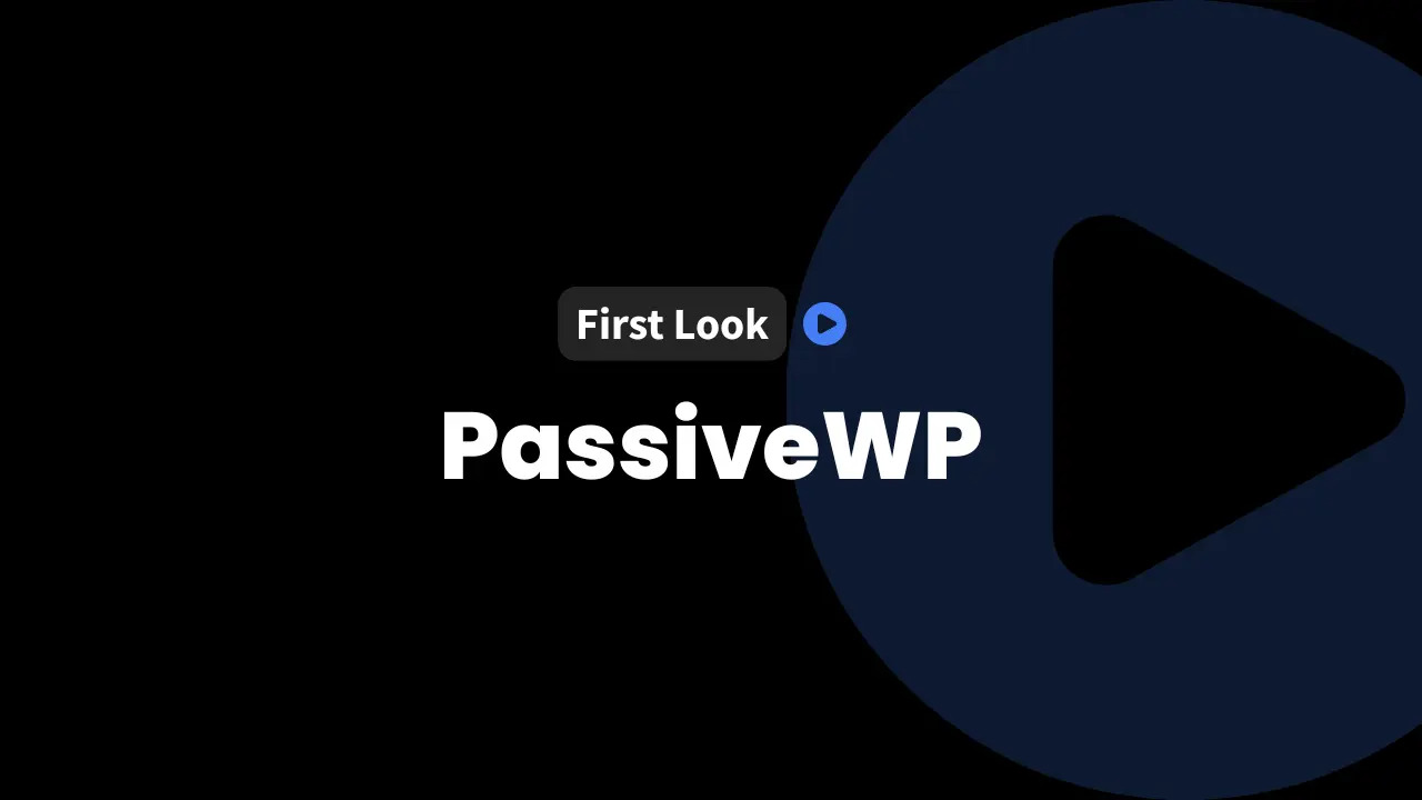 influencewp first look post passivewp