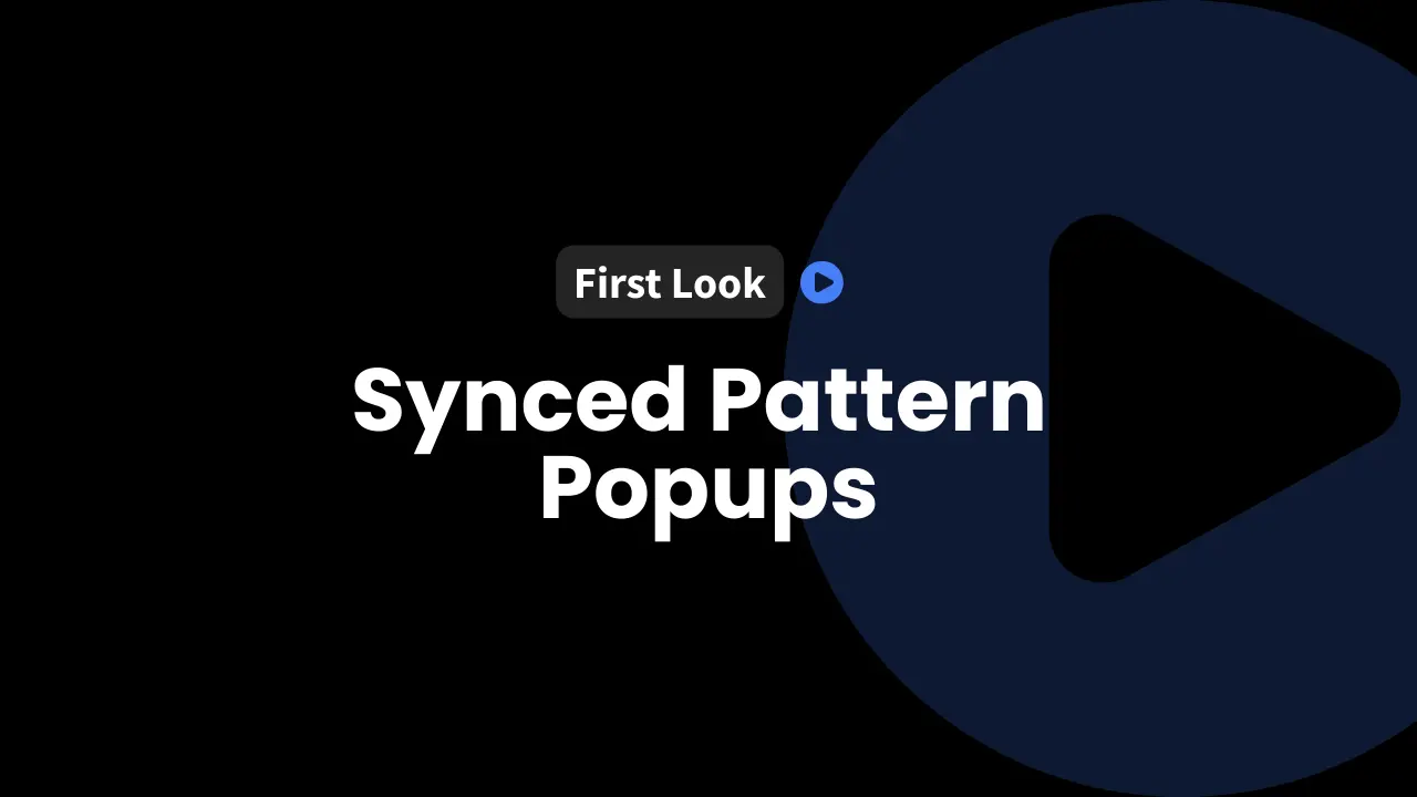 influencewp—first look—synced pattern popups